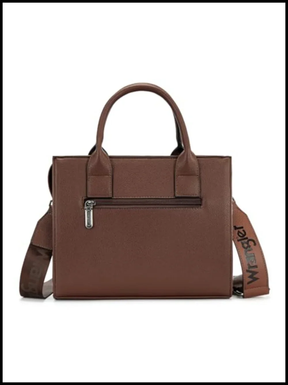 Faux Leather Tote Handbag Satchel with Detachable Strap and Card Holder